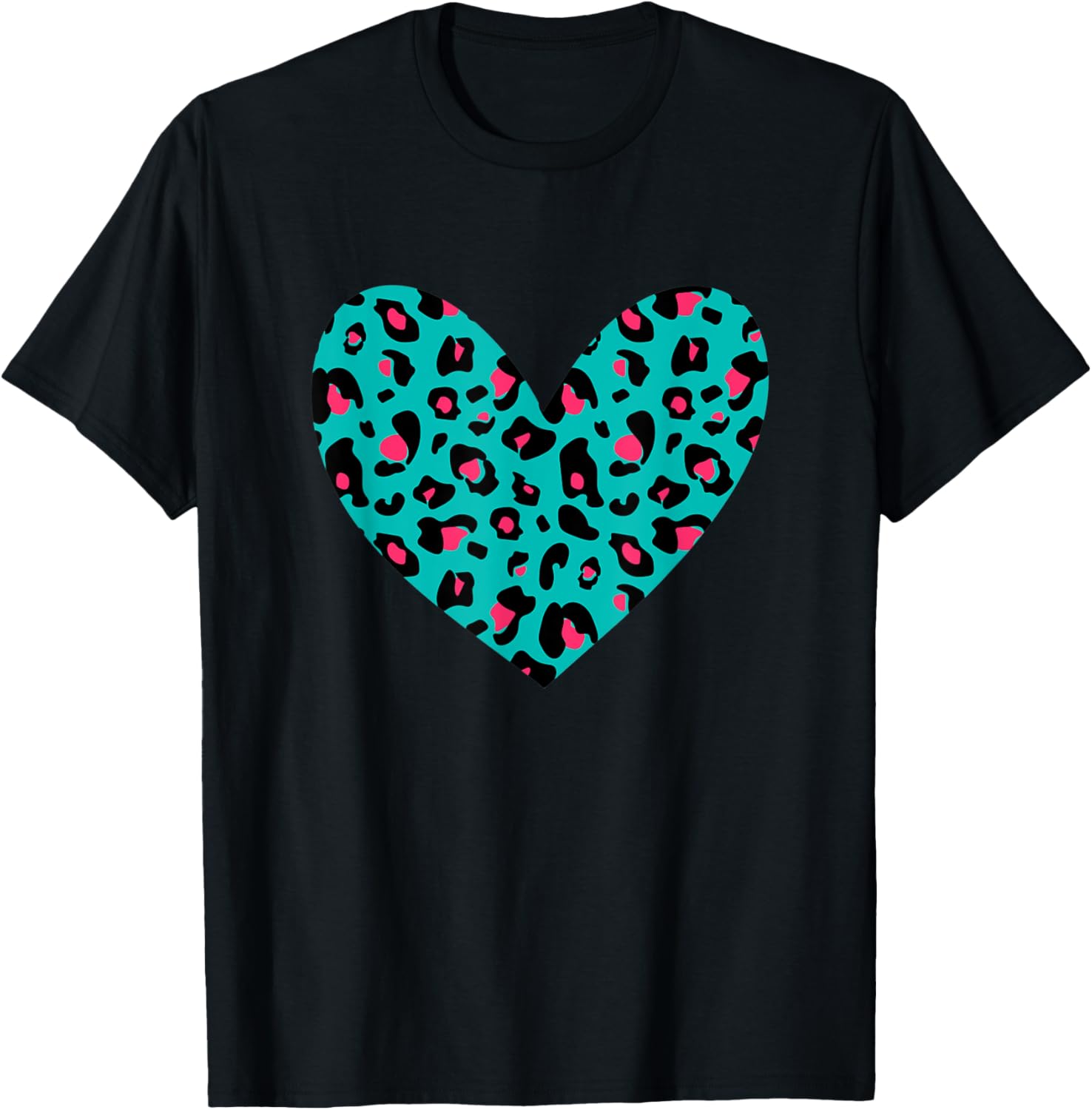 Leopard Pattern Heart Pink Blue Cheetah Print Design Apparel Comfort Fit Hot Right Now