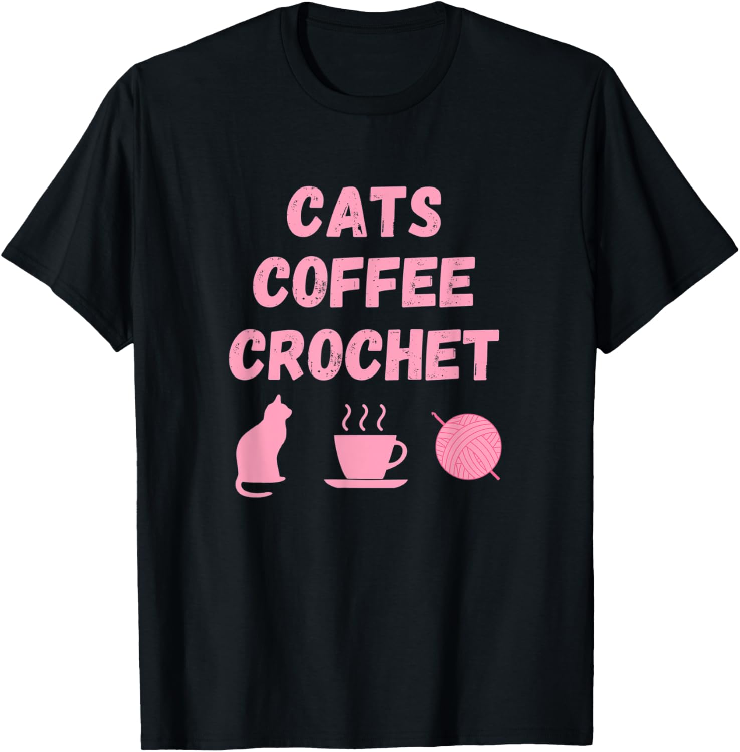 Cat Lady Shirt Crochet Gifts Cats Coffee Yarn Shirt GIft T-Shirt | High Search Volume | Customer Favorite