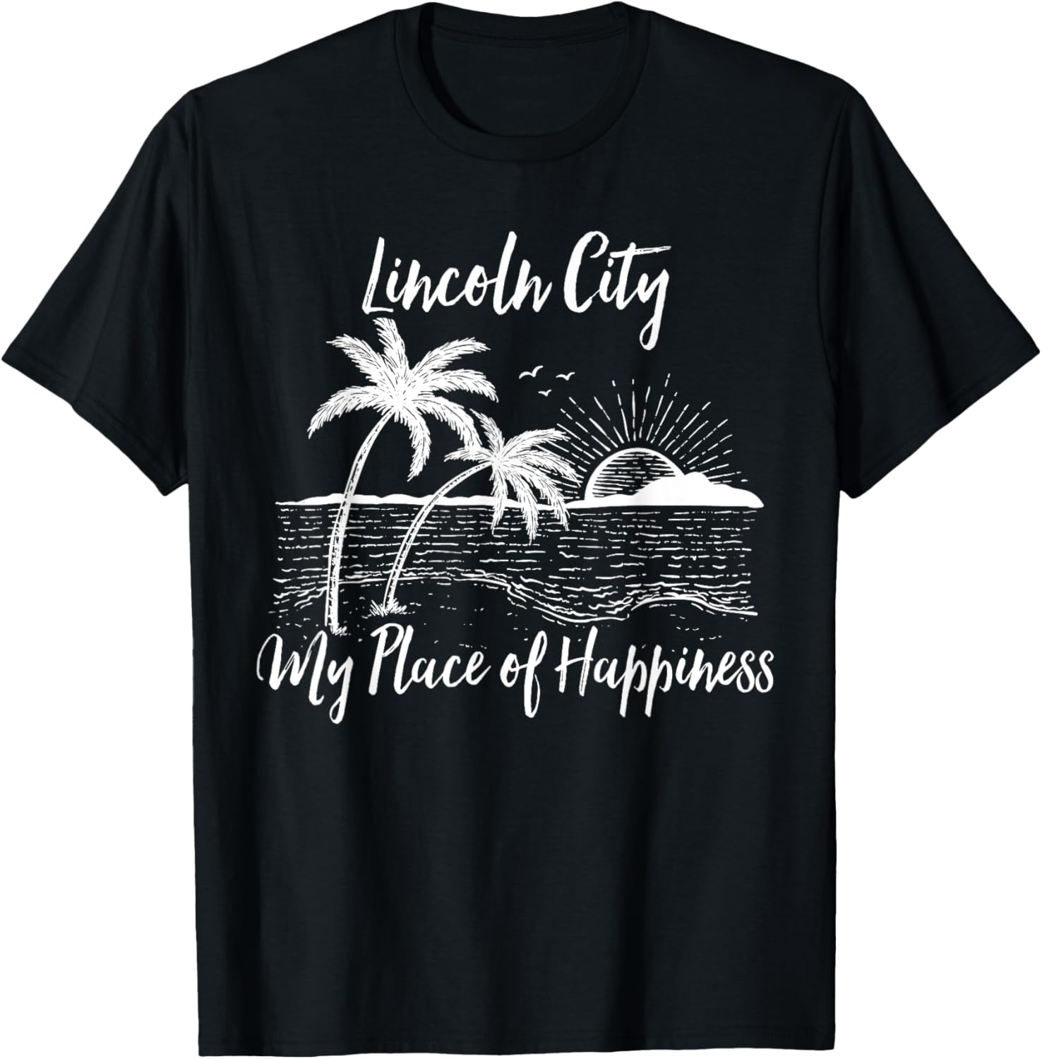 Oregon Beach My Place Of Happiness - Lincoln City Men Women Kids Apparel | High Search Volume | High CTR Boost
