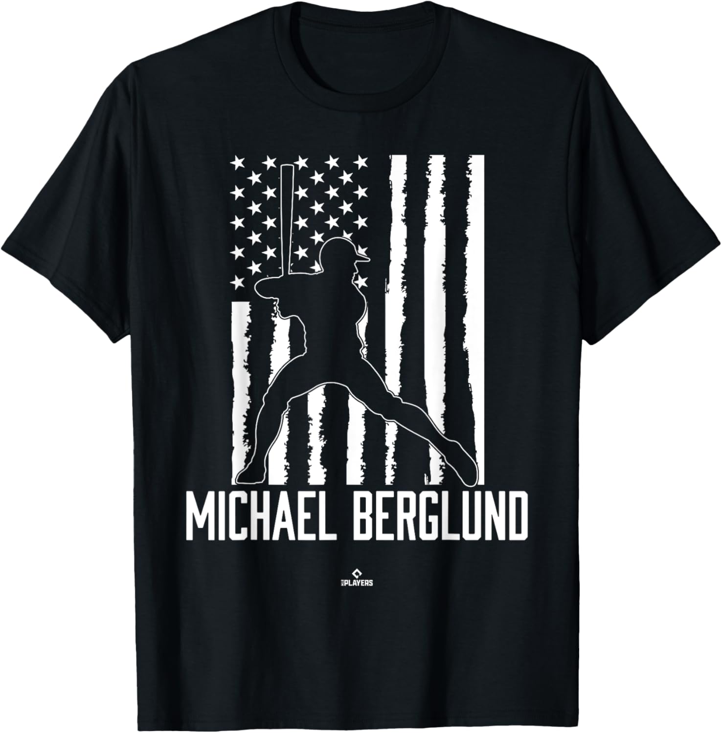 Distressed Flag Swing Michael Berglund Prospect Baseball Fan Apparel | Premium Quality