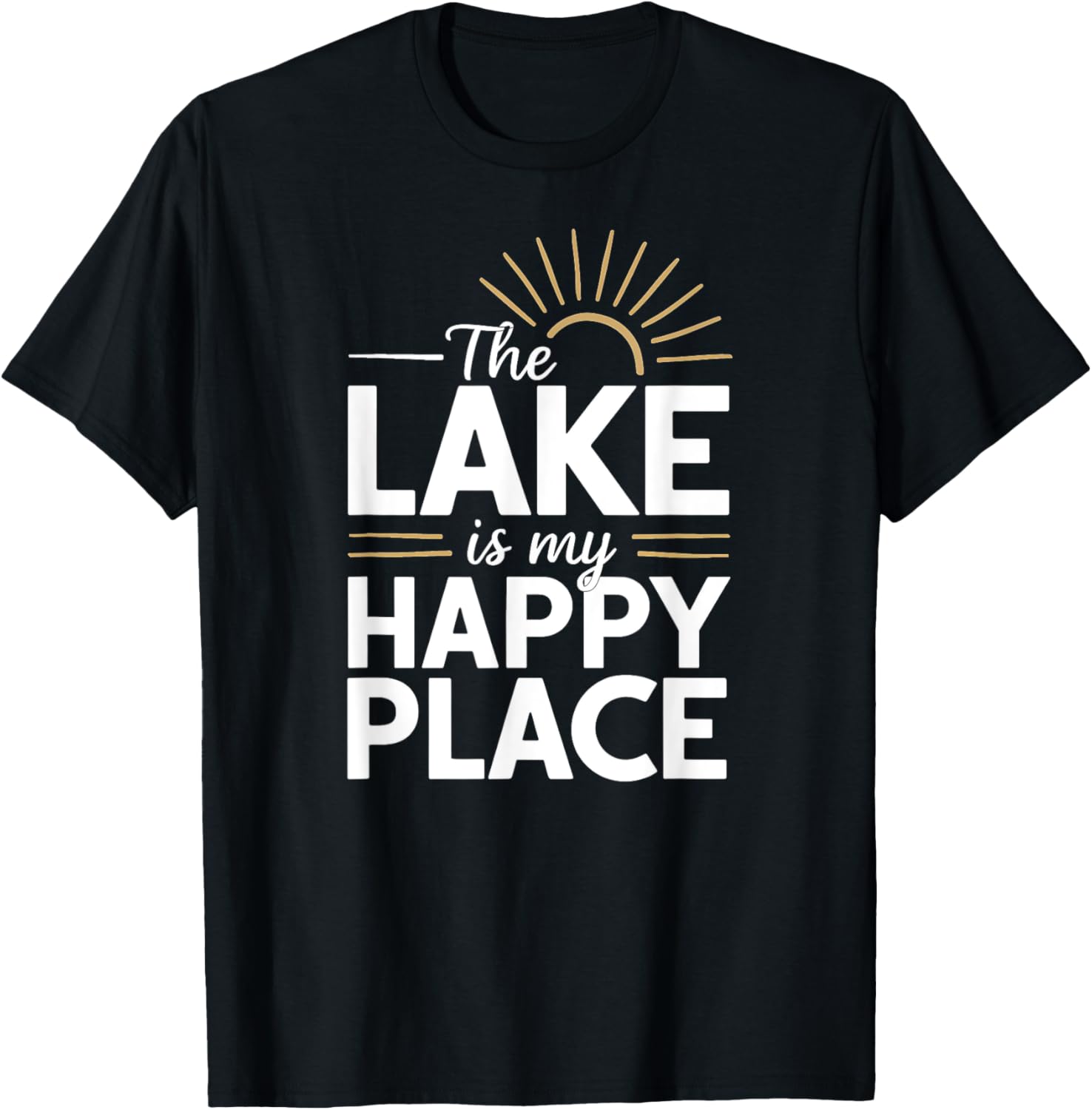 Cool Sunrise The Lake Is My Happy Place Apparel | Top Conversion Title | Daily Wear Essential
