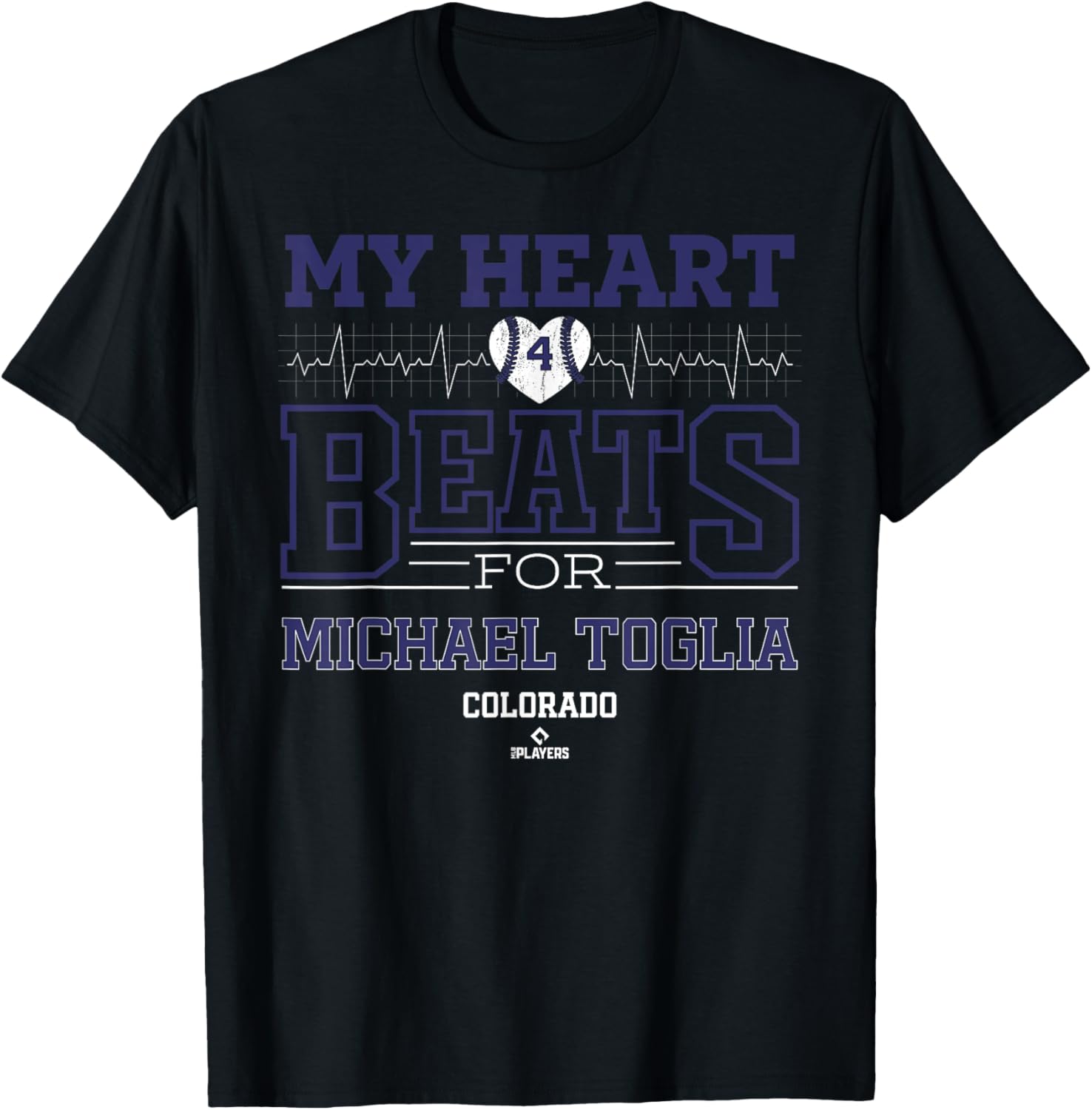 My Heart Beats for Michael Toglia Colorado Baseball MLBPA Apparel | Perfect Gift Idea