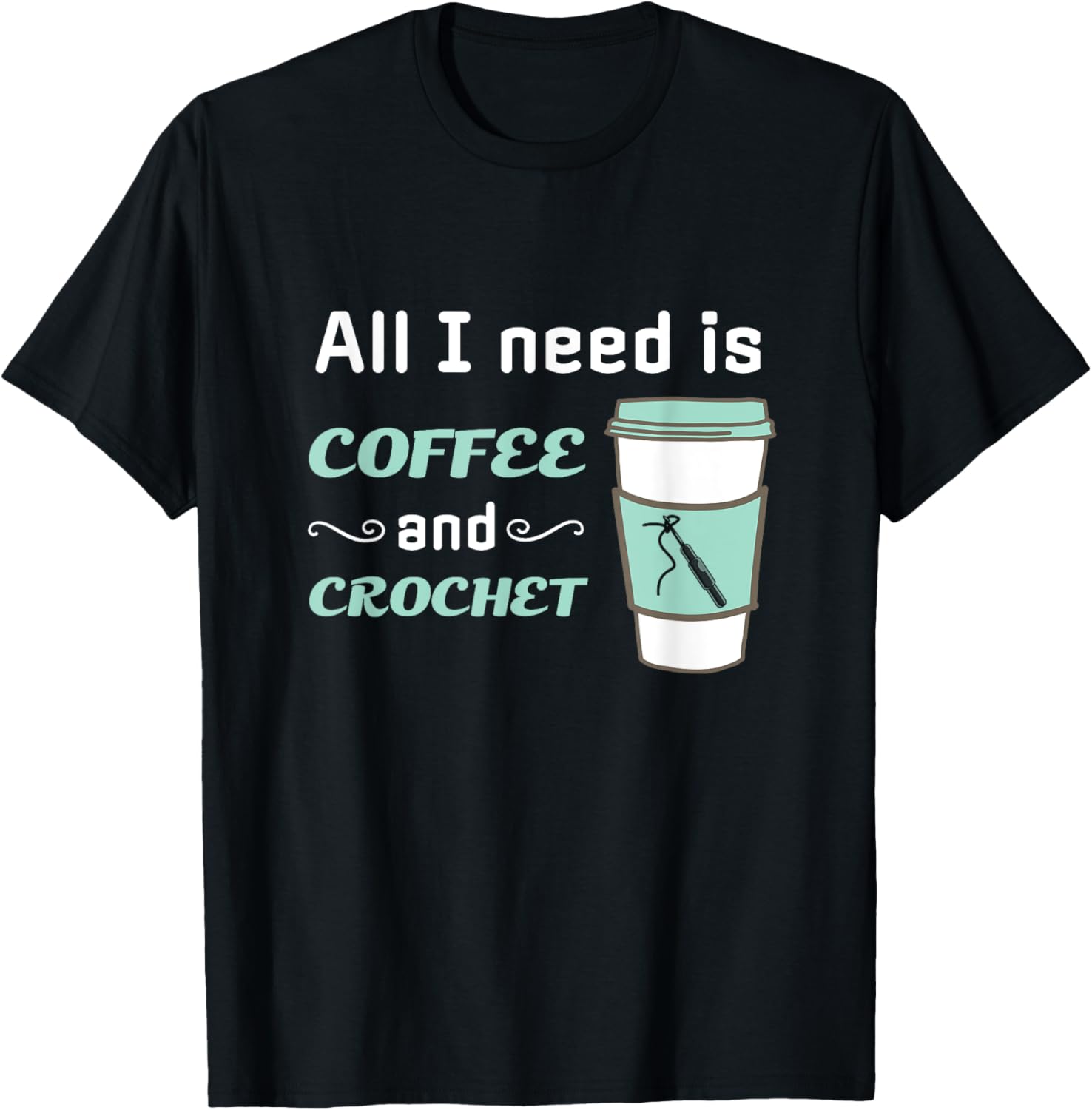 Crochet and Coffee - Funny Crocheting Yarn Craft Yarn Supply | Trending 2025 | Customer Favorite