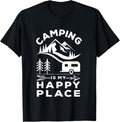 Camping Is My Happy Place Camper Apparel | US Viral Pick | Customer Favorite