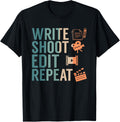 Write Shoot Edit Repeat Retro Film Photography Filmmaker Apparel | High Search Volume | Aesthetic Fit