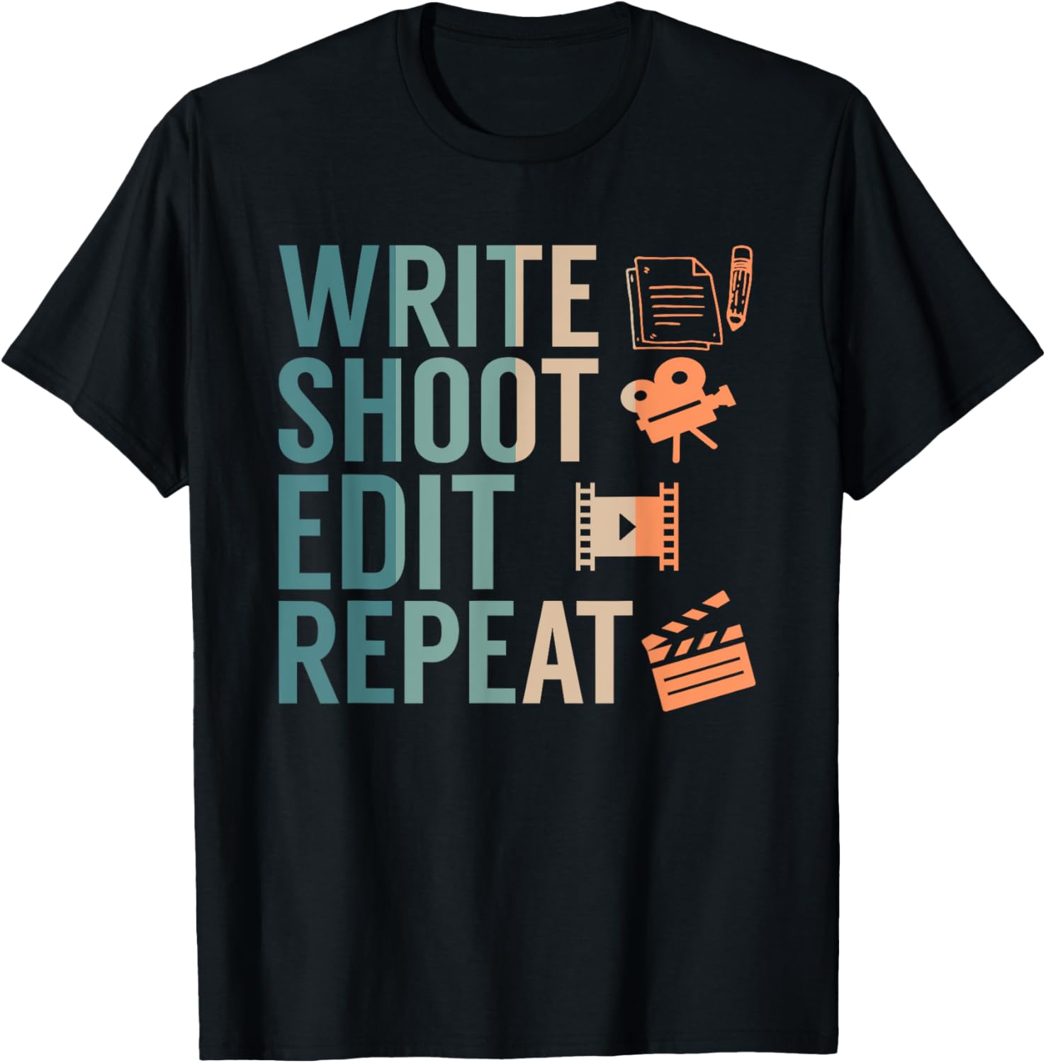 Write Shoot Edit Repeat Retro Film Photography Filmmaker Apparel | High Search Volume | Aesthetic Fit