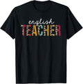English Teacher Life Leopard Educator Appreciation T Shirt for Men Women T Shirt Trending US Fan Favorite