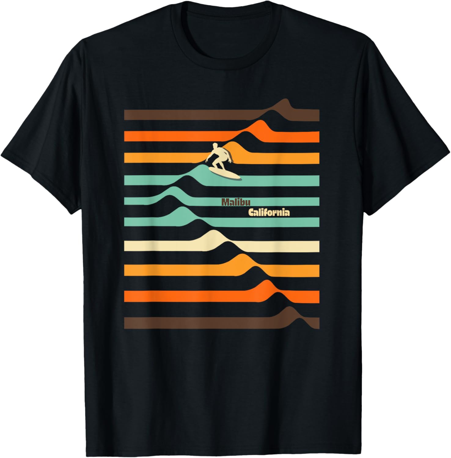 Best Places to Surf T-Shirt Malibu California T-Shirt | Google Shopping Optimized | Aesthetic Casual Look