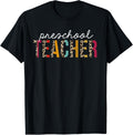 Preschool Teacher Leopard Funny Teaching Appreciation T Shirt for Men Women Kids T Shirt Trending US Hot Right Now