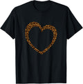 Leopard Heart Print Shirt Women s Cheetah Animal Pattern T Shirt Comfort Fit Gift Ready