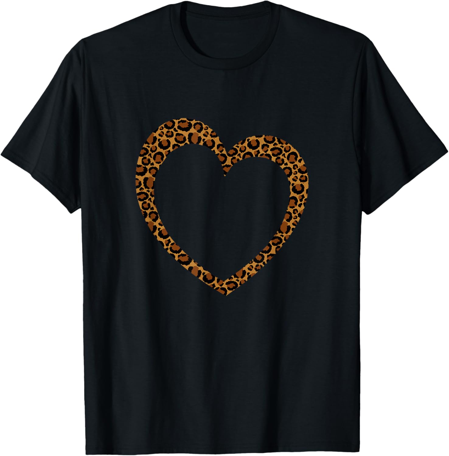 Leopard Heart Print Shirt Women s Cheetah Animal Pattern T Shirt Comfort Fit Gift Ready