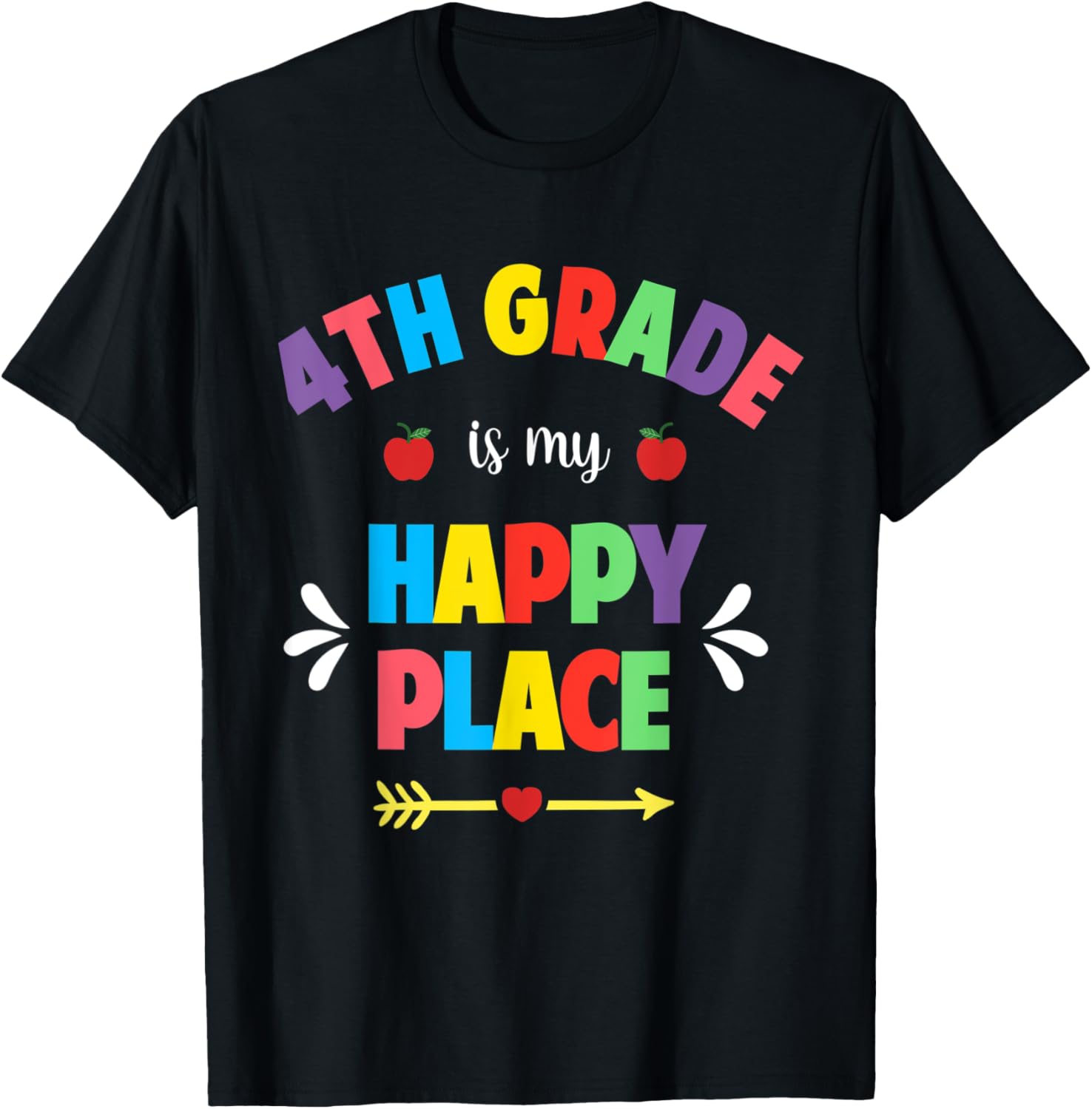 Fourth Grade Teacher Shirt Squad 4th Grade Is My Happy Place Men Women Kids T-Shirt | Bestseller Style | Top Rated Comfort