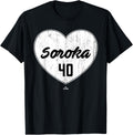 Distressed Heart Michael Soroka Chicago Baseball MLBPA Apparel | Perfect Gift Idea