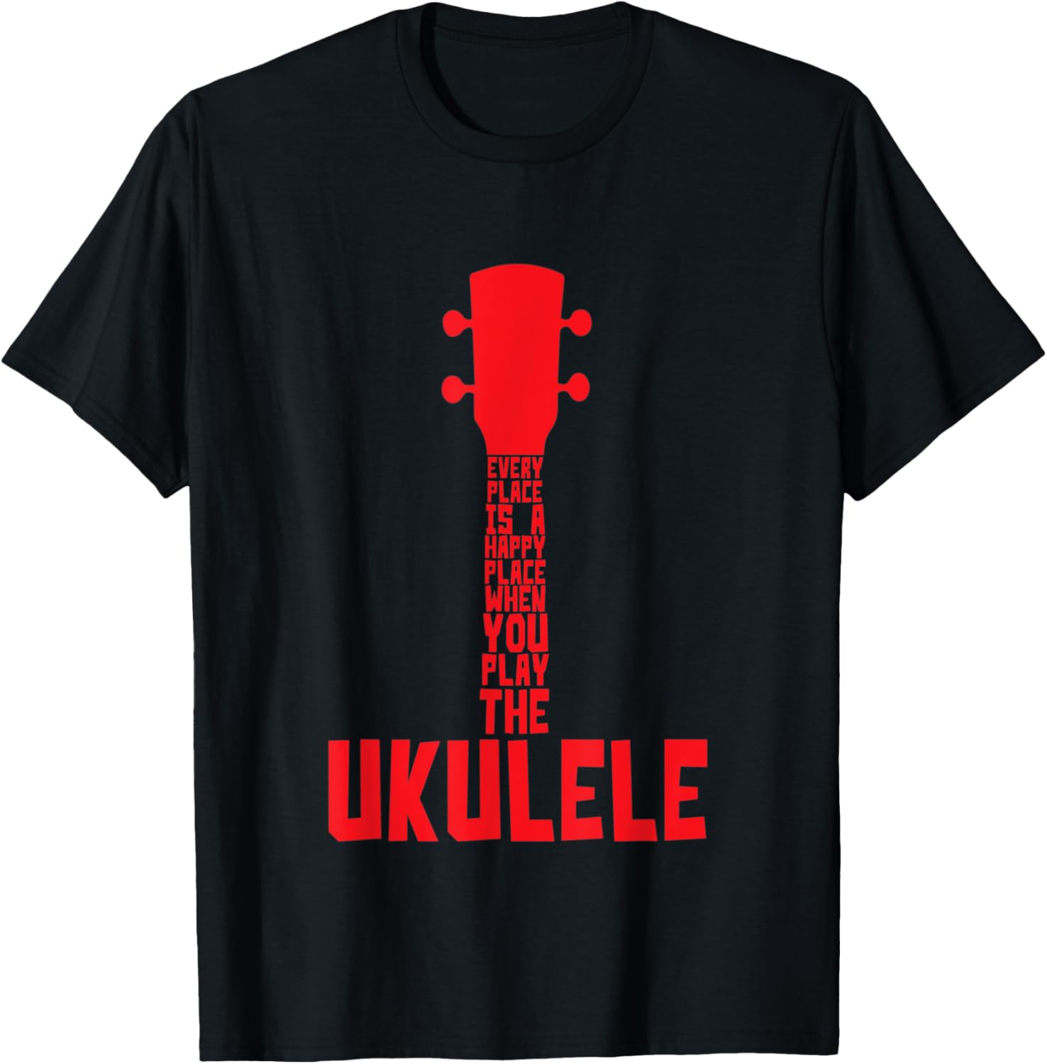 Ukulele Guitar - Happy Place When You Play The Ukulele Apparel | US Viral Pick | Customer Favorite