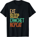 Eat Sleep Crochet Repeat Crocheter Knitting Yarn Lover Yarn Supply | High Search Volume | Customer Favorite