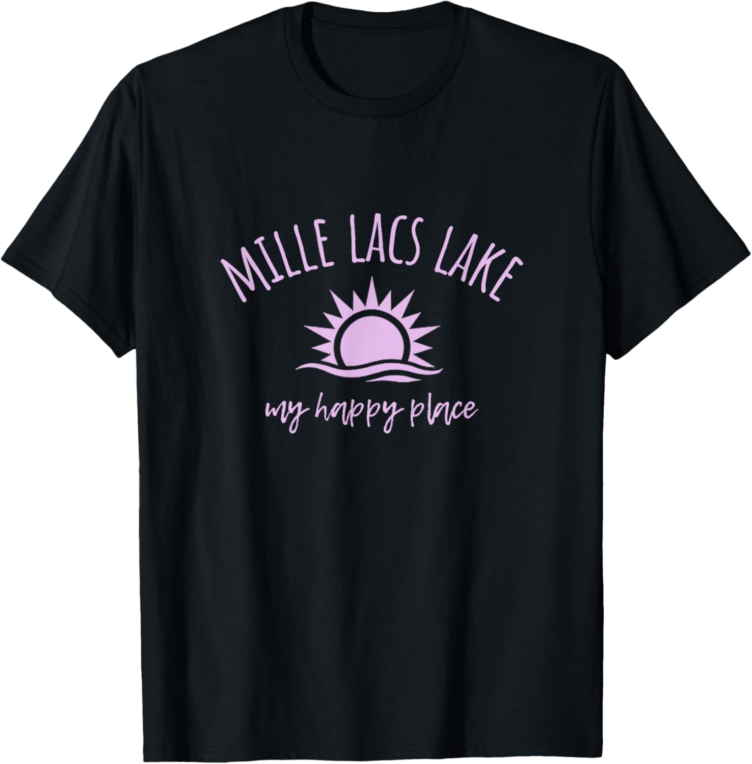Mille Lacs Lake My Happy Place MN Boating Fishing Camping Apparel | Top Conversion Title | Perfect Gift Choice