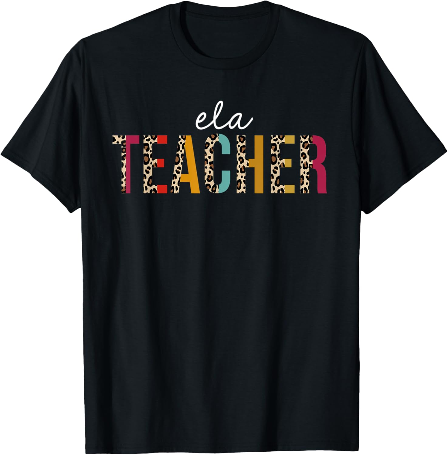 Ela Teacher Life Leopard Educator Appreciation T Shirt for Men Women Kids T Shirt Premium Print US Top Pick