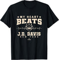 My Heart Beats for JD Davis Valentines Day Baseball Apparel | Aesthetic Design