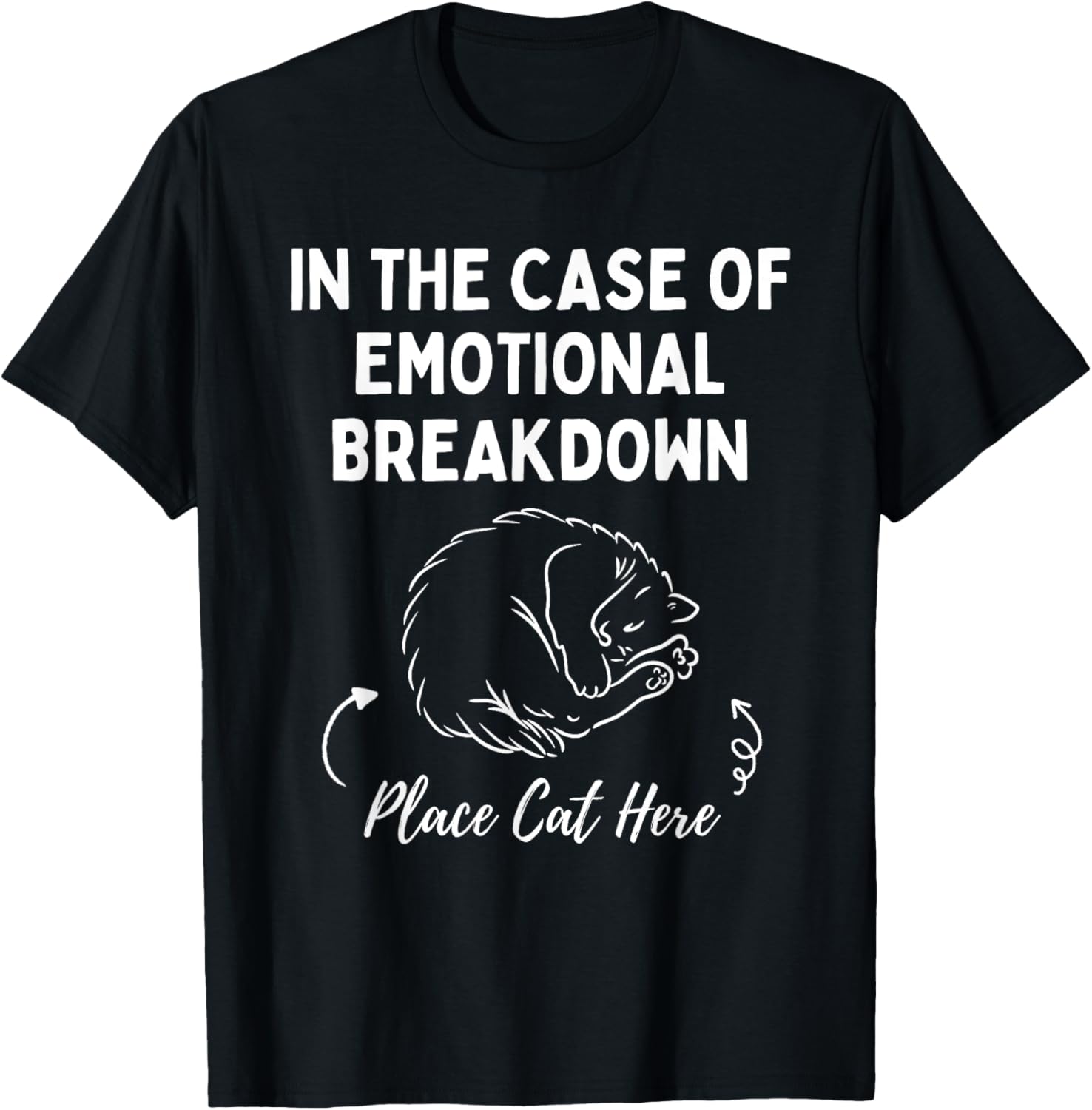 In The Case Of Emotional Breakdown Place Cat Here Funny Men Women Kids Apparel | Top Conversion Title | High CTR Boost
