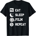 Eat, Sleep, Film, Repeat! Funny Filmmaker Apparel | US Viral Style | Comfort Daily Wear