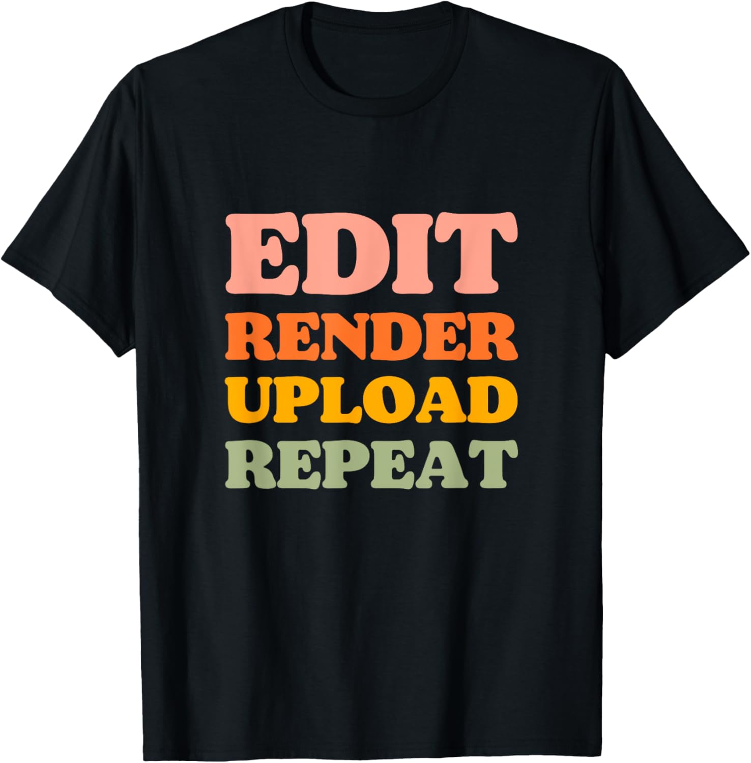 Video Editor Gift Edit Render Upload Repeat Funny Filmmaker Apparel | Premium Quality | Must-Have Style
