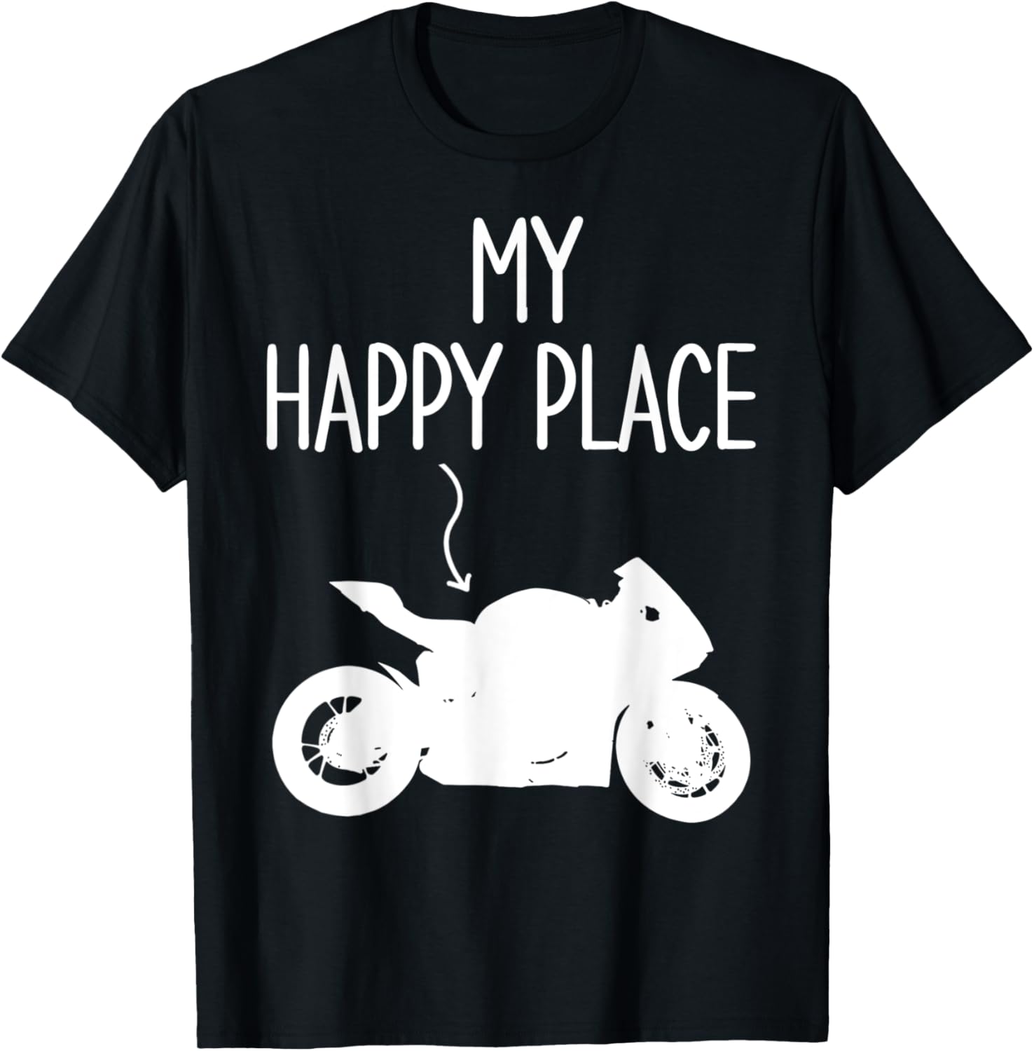 My Happy Place Funny Biker Motorcycle Lover Apparel | High Search Volume | High CTR Boost