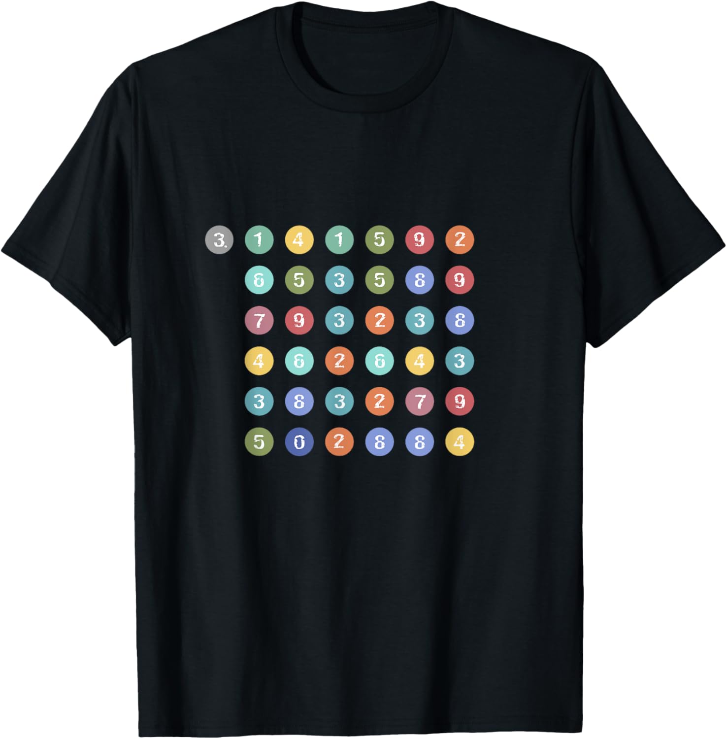 Pi to 36 Places - Color Dots - Math Geek Apparel | US Viral Pick | Customer Favorite