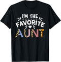 I m The Favorite Aunt Cute Newborn Family Aunt Leopard Print Apparel Comfort Fit Fan Favorite