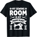 My Sewing Room Is My Happy Place Funny Craft Apparel | Google Shopping Optimized | Aesthetic Casual Look