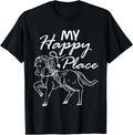 Horseback My Happy Place Equestrian Horse Riding Apparel | Premium Quality | High CTR Boost