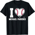 I Heart Michael Paredes Prospect Baseball Fan Gear Apparel | Perfect Gift Idea