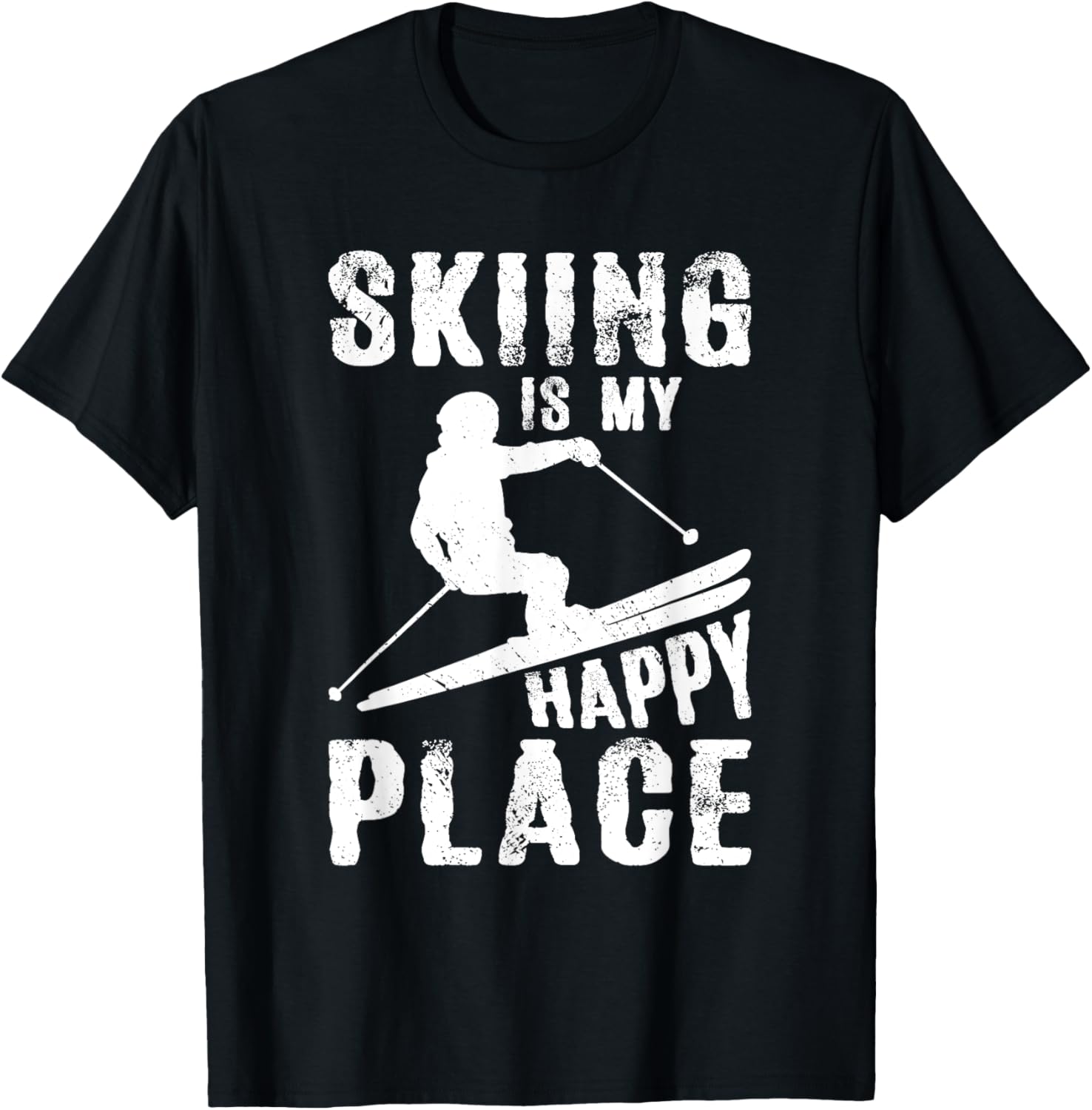Skiing Is My Happy Place I Skiing Apparel | Premium Quality | Customer Favorite