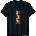 Awesome Letter I Initial Name Leopard Cheetah Print T Shirt T Shirt Premium Print Fan Favorite