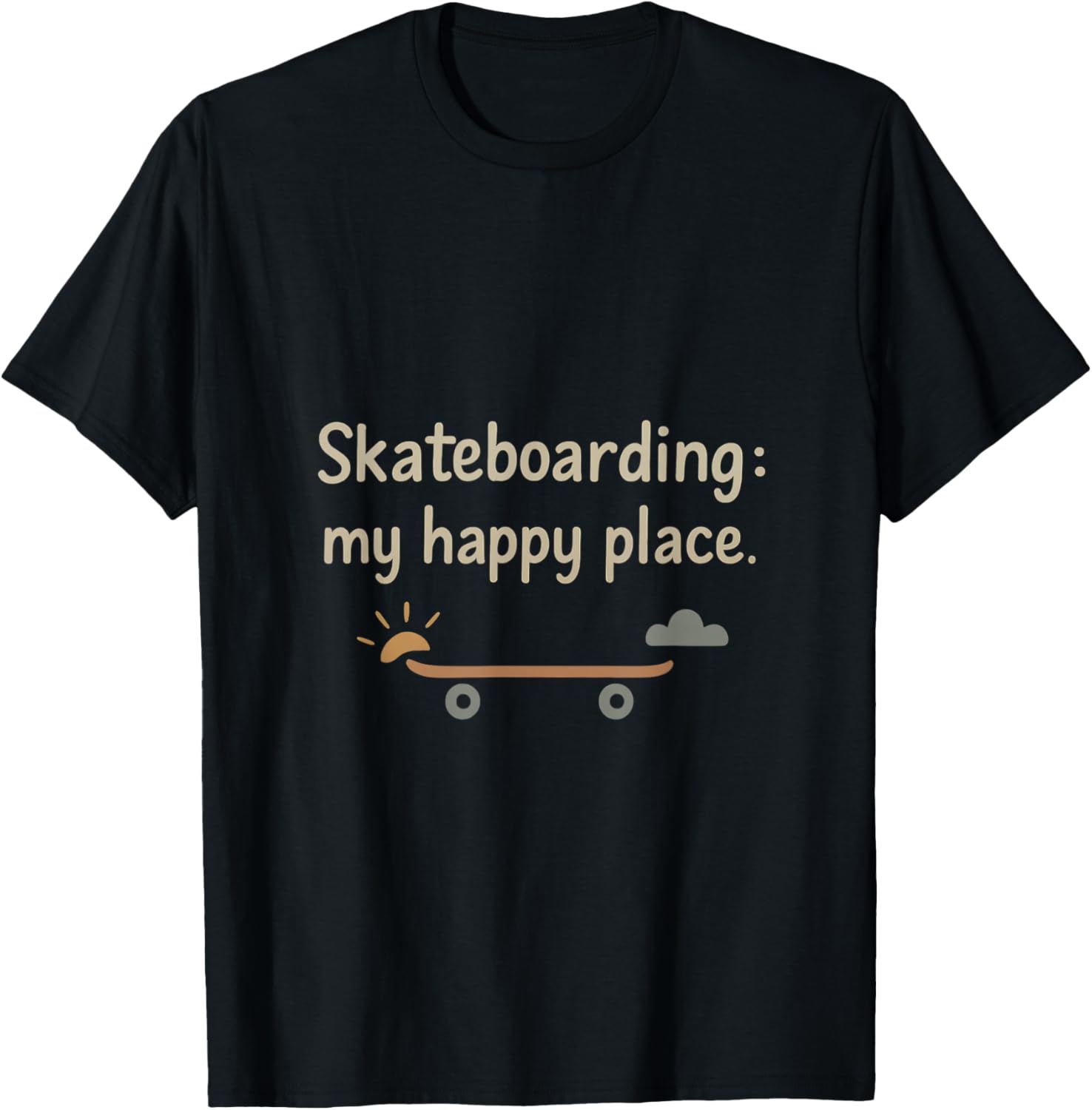 Skateboarding My Happy Place Vintage Handwritten Graphic Apparel | Trending 2025 | Perfect Gift Choice