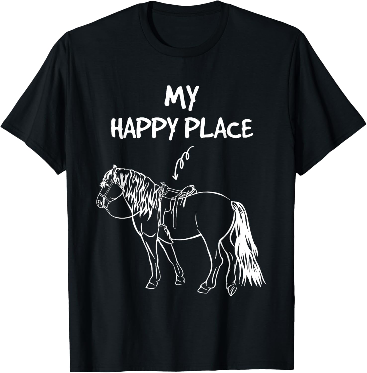 My Happy Place Horses Lover Riding Horse Equestrian Gift Apparel | Google Shopping Optimized | High CTR Boost