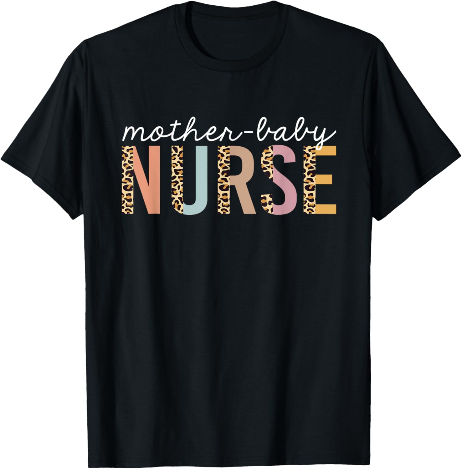 Mother Baby Nurse leopard Print Cheetah Cute Nursing Women Apparel Streetwear Style Everyday Wear