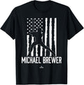 Distressed Flag Swing Michael Brewer Prospect Baseball Fan Apparel | Viral Streetwear Style
