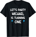 Michael first birthday shirt with name 1 year old boy T-Shirt | Everyday Casual Wear