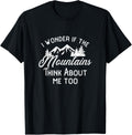 Mountains Are My Happy Place T-Shirt Hiker Adventure Tee T-Shirt | Top Conversion Title | Aesthetic Casual Look