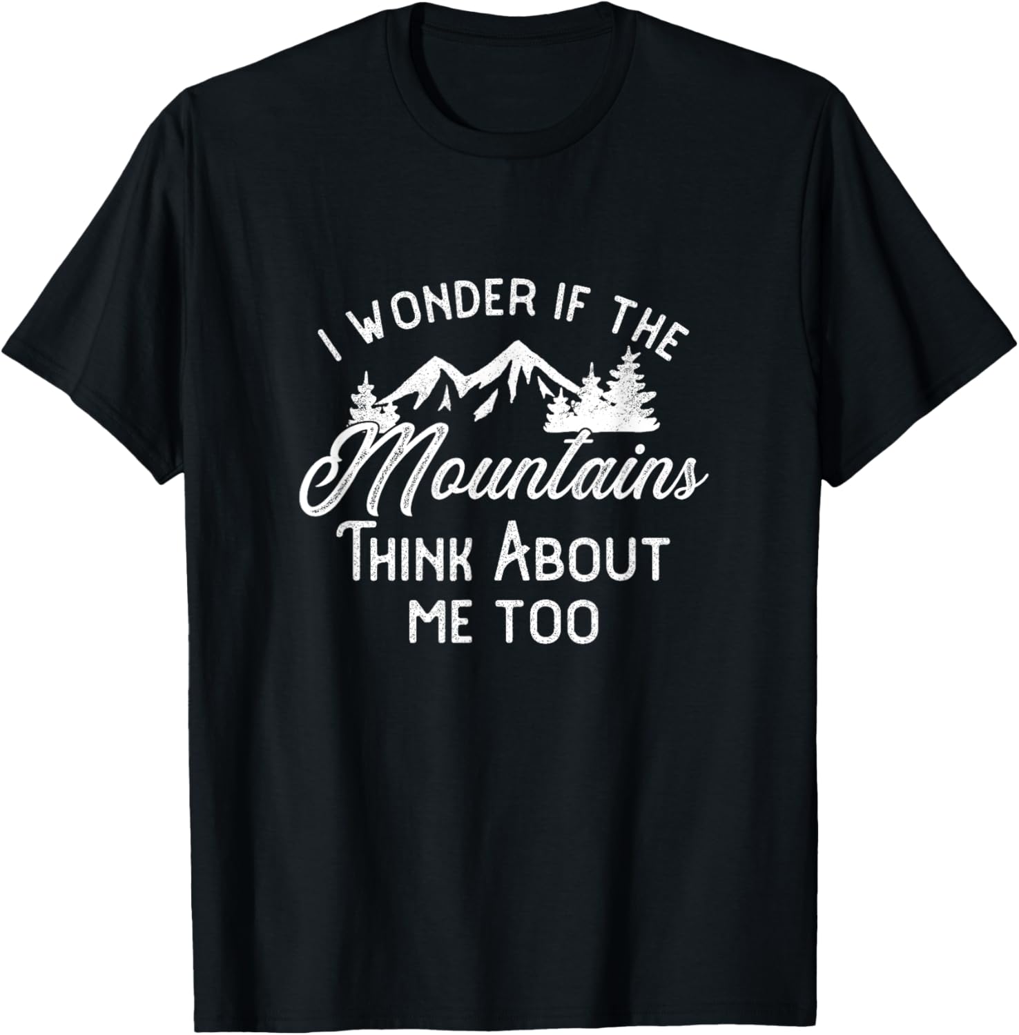 Mountains Are My Happy Place T-Shirt Hiker Adventure Tee T-Shirt | Top Conversion Title | Aesthetic Casual Look