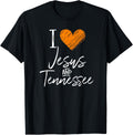 I Love Jesus And Tennessee Shirt Orange Heart Cute Fan Gift T-Shirt | Google Shopping Optimized | Top Rated Comfort