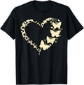 Butterfly Heart Cheetah Leopard Print Girls Women Graphic Apparel Comfort Fit Gift Ready