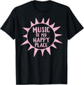 Music Is My Happiest Place Musician Jazz Music Teacher Gifts T-Shirt for Men Women Kids T-Shirt | High Search Volume | Customer Favorite