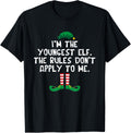 I'm The Youngest Elf Rules Dont Apply Christmas Troublemaker Apparel | Best Seller Pick | Comfort Daily Wear