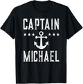 Retro Captain Michael Personalized Name Boating Boat Anchor Apparel | Trending 2025