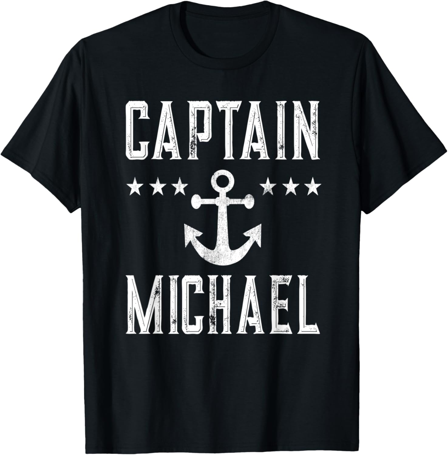 Retro Captain Michael Personalized Name Boating Boat Anchor Apparel | Trending 2025
