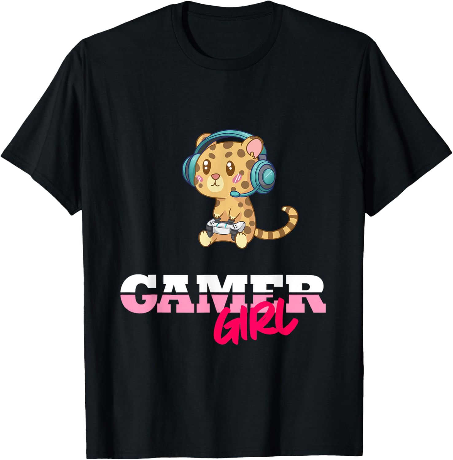 Cheetah Gamer Girl Gaming Apparel Comfort Fit US Top Pick