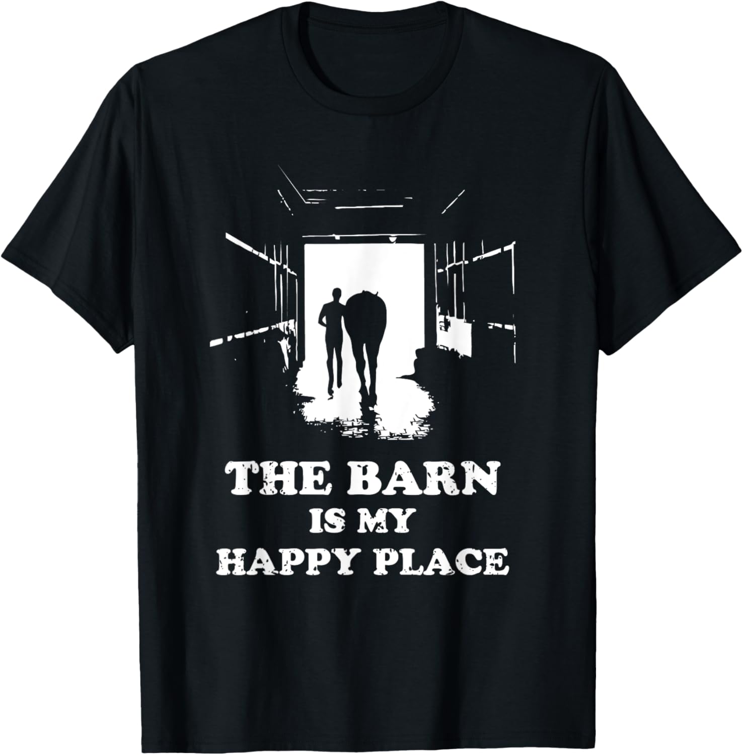 The Barn Is My Happy Place Horse Lover for Women Men Kids Apparel | Trending 2025 | Perfect Gift Choice