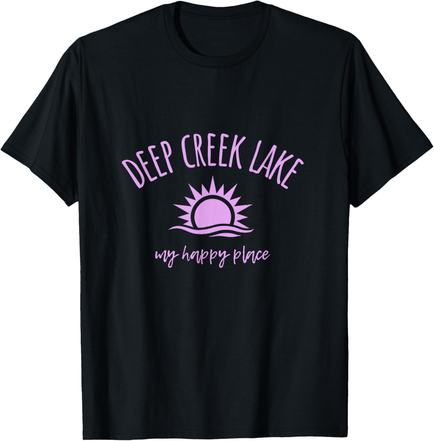 Deep Creek Lake My Happy Place Fishing Boating Camping Fun Apparel | Trending 2025 | Daily Wear Essential