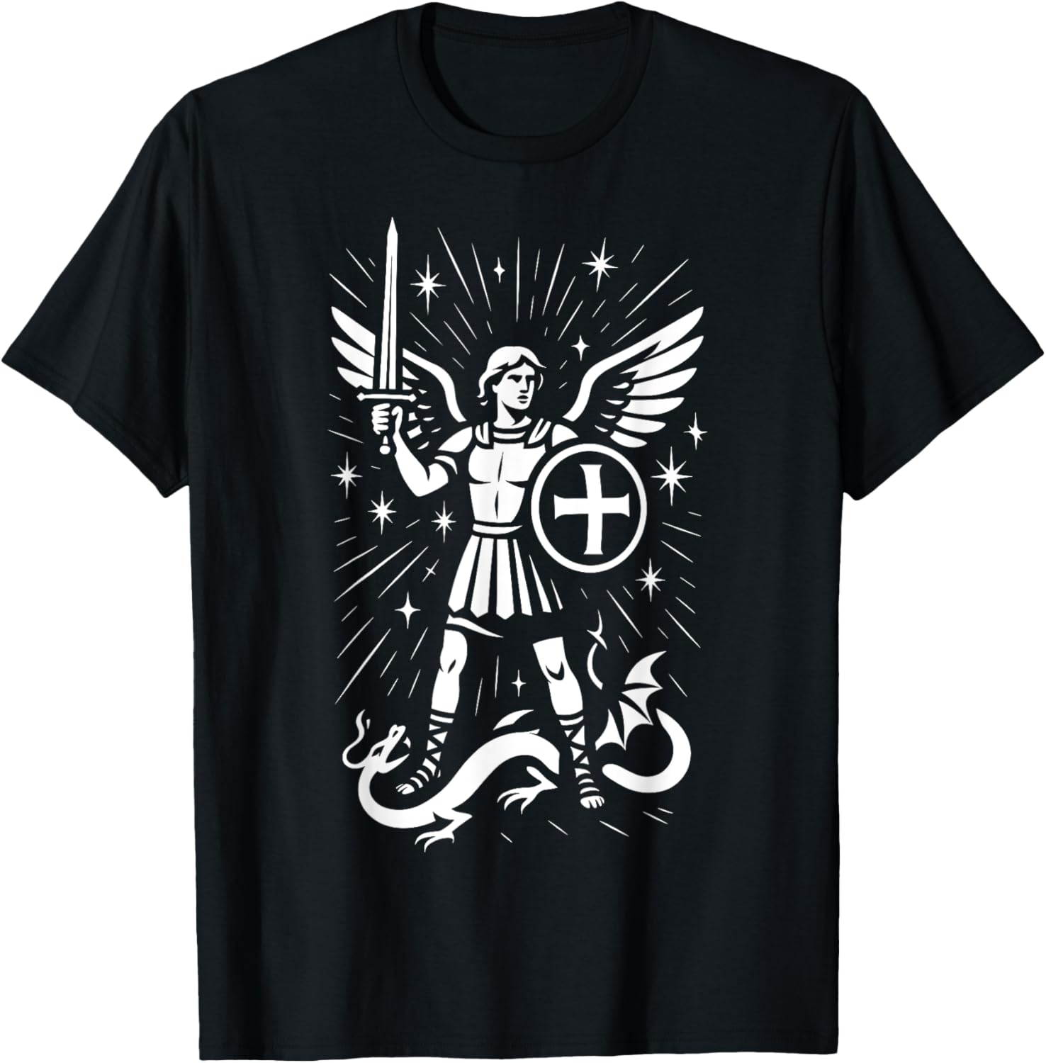 Saint Michael the Archangel Defend Us in Battle Catholic St Apparel | Viral Streetwear Style